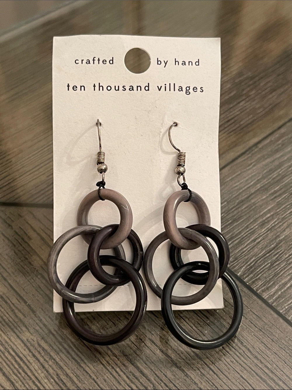Ten Thousand Villages - Stormcloud Tagua Earrings